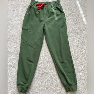 FIGS HIGH WAIST SMALL PETITE JOGGERS GREEN
